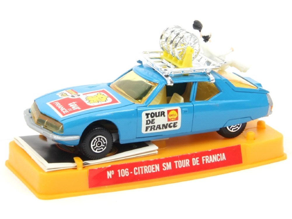 GUISVAL (Espagne) -106-  Citroën SM Tour De France, long 13cm, avec petit catalogue de la marque, bleu ciel - Rare -.jpg