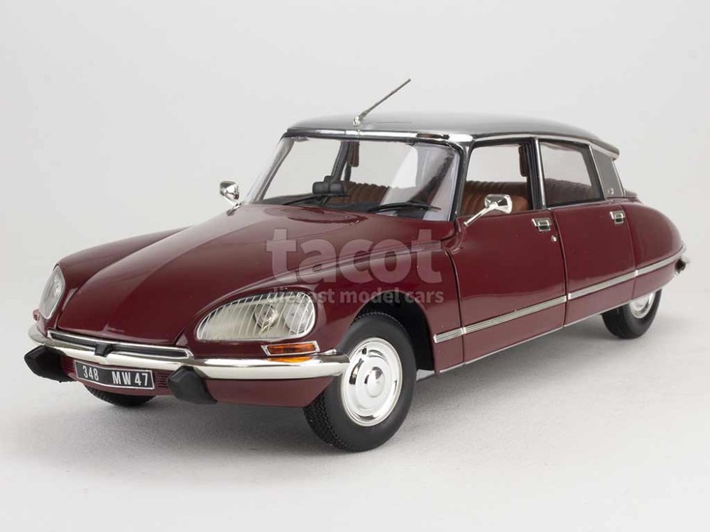NOREV France -181720- Citroën DS 23 1972, monté métal, éch 1.18, sans ouvrants, rouge Grenade et gris métal -.jpg