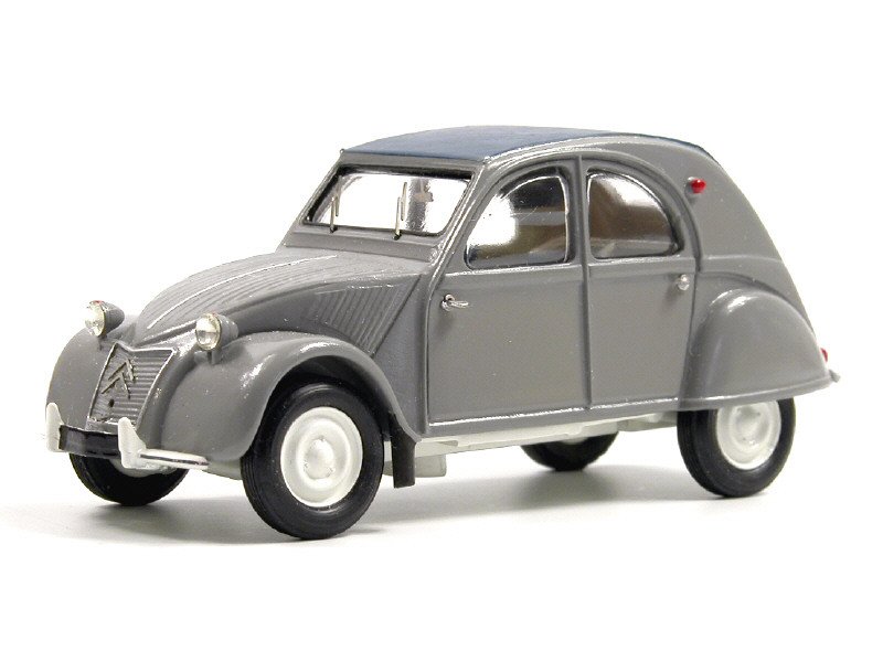 RR MINIATURES France - Citroën 2CV AZL 1957, gris capote bleue -.jpg