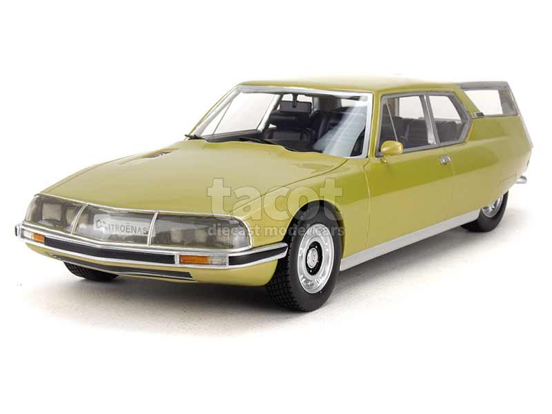 SHUCO -PRO.R18-  Citroën SM Shooting Brake, édition limitée à 288ex, monté résine, éch 1.18 sans ouvrants, or métallisé -.jpg