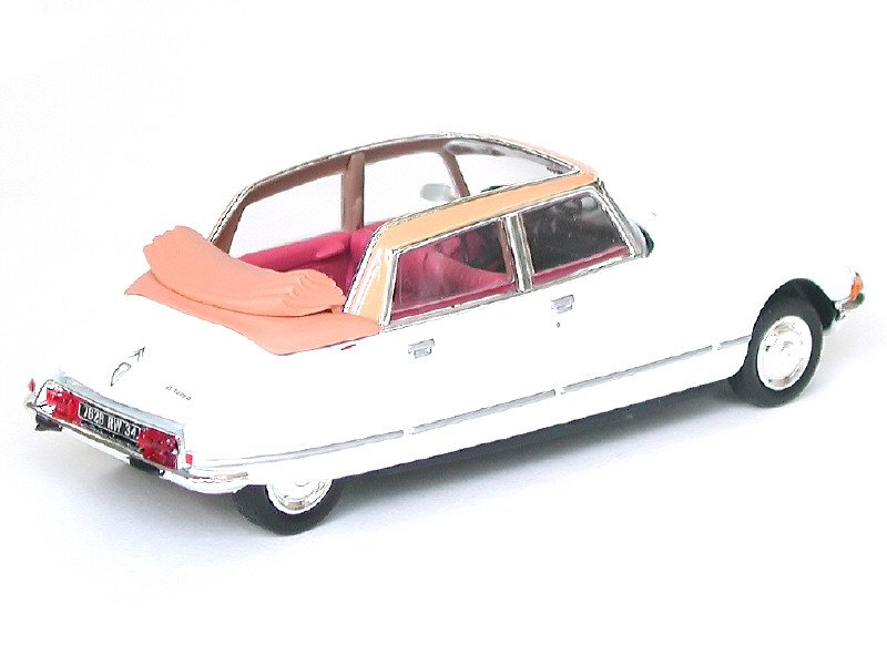 NOREV France - Citroën D super découvrable Chapon 1970, blanc toit beige saumon -.jpg