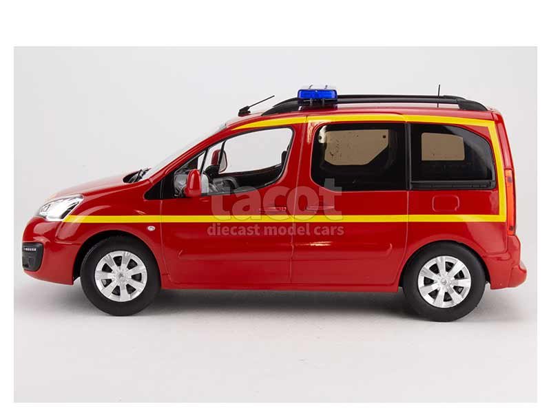 NOREV France -181681- Citroën Berlingo Pompiers 2017, monté métal, éch 1.18 sans ouvrants, rouge -.jpg