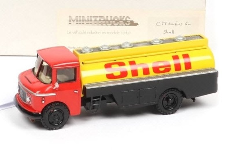 MINITRUCKS France -EX19-  Citroën type 60 Heuliez citerne Shell avec grappe d essuie-glaces, rouge, noir et jaune - Peu courant - (2).jpg