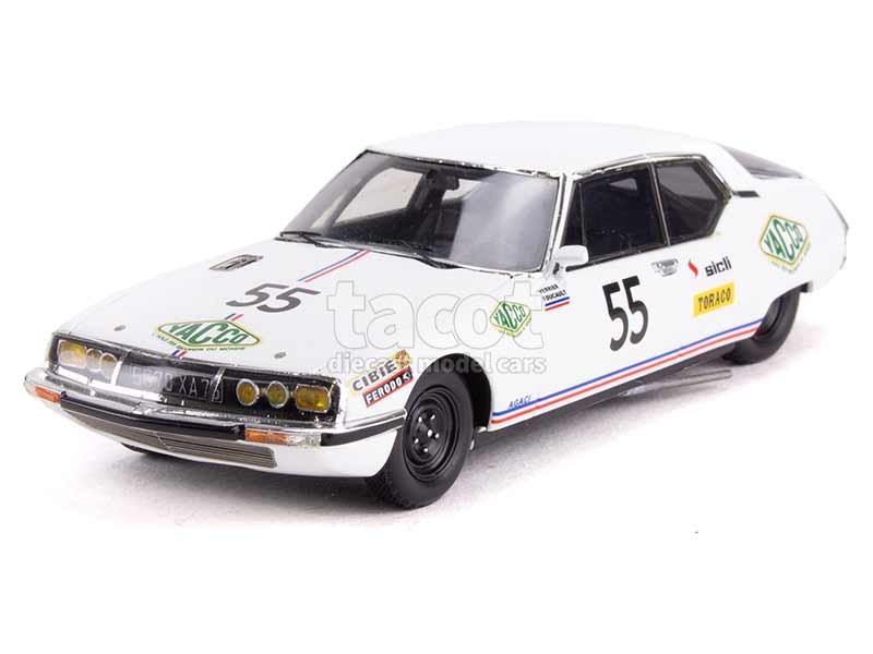 SPARK MODELS -S7999- Citroën SM Practice Le Mans 1972  n°55 Verrier-Foucault, monté résine, éch 1.43, blanche -.jpg