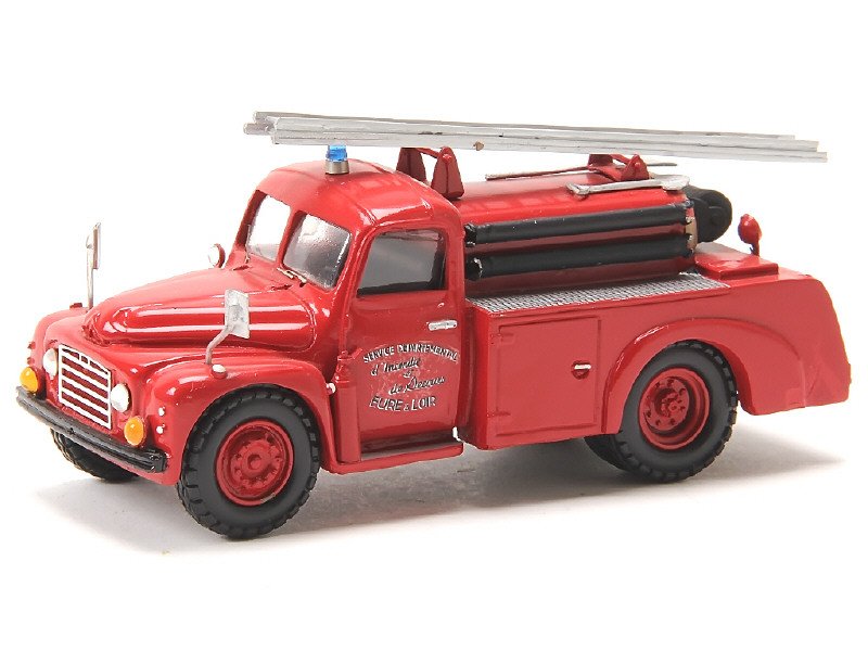 PARADE France -10-  Citroën T55 CCI Drouville citerne de pompiers SDIS d'Eure et Loir, éch 1.43, rouge -.jpg