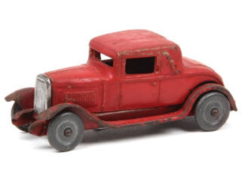 CITROËN France - Citroën C6E faux cab 1929, en plâtre farine, chassis tôle, long 8,5cms, rouge -.jpg