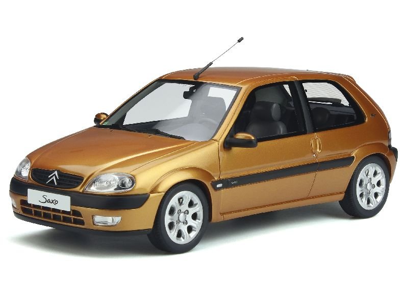 OTTOMOBILE -OT893- Citroën SAXO VTS 2000, édition limitée à 200ex, monté résine, éch 1.18 sans ouvrants, jaune métallisé -.jpg