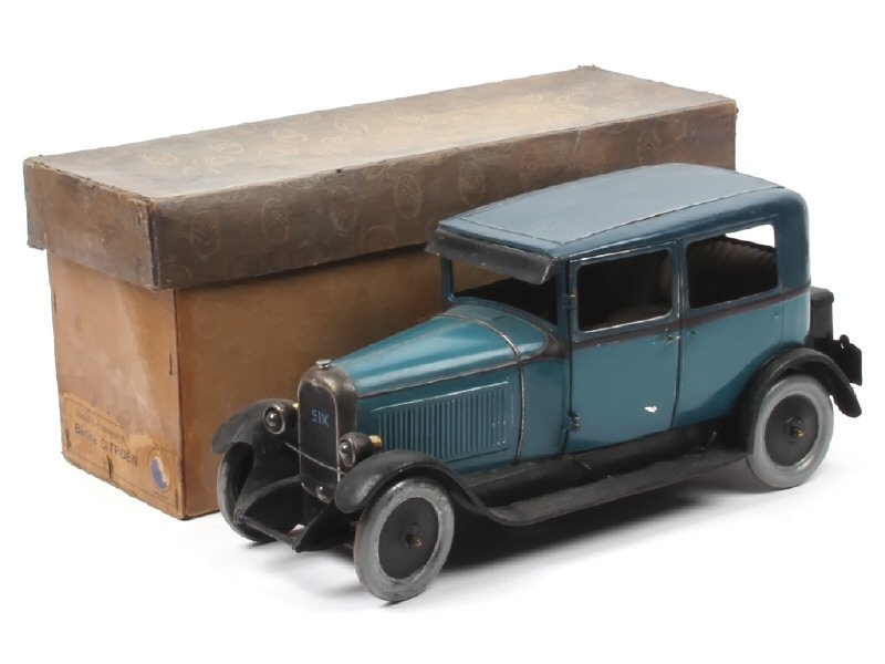 CITROËN France -71- Citroën C6 Berline de luxe 1929, long 40cm, moteur à clef, direction, phares électriques, portière conducteur ouvrante, 2 tons de bleu et noir - Rare -.jpg