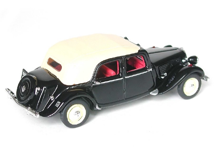 NOREV France - Citroën 15 Six découvrable AEAT 1950 version capote fermée, noir capote beige -.jpg