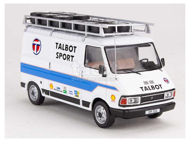 IXO France -RAC369X- CItroën C 35 Assistance Rally 1981 Talbo Sport, monté métal, éch 1.43, sans ouvrants, blanc et bleu -.jpg