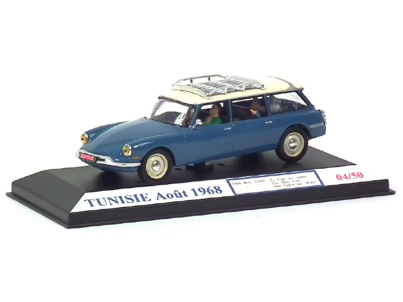 DIVERS -  Citroën ID19 break Tunisie Août 1968 sur base Altaya, édition limitée numérotée 50ex pour ID.DS Mini Maxi Passion, bleu toit ivoire -.jpg