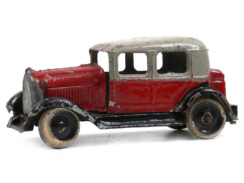 CITROËN C.D. France - Citroën B14 berline 4 places 1928 en plomb, rouge foncé, gris et noir - Très rare -.jpg