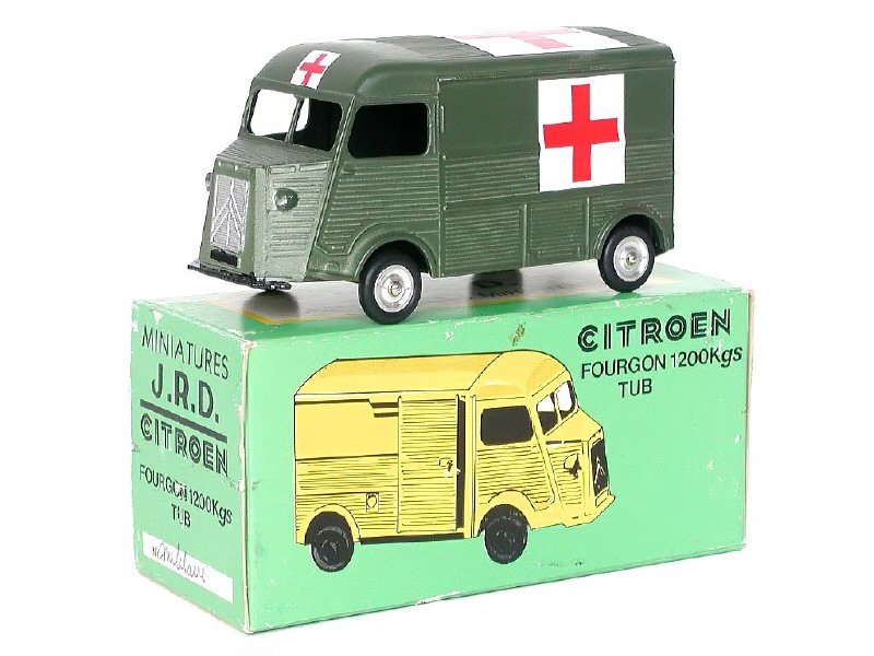 JRD France - Citroën H Ambulance militaire, réedition des années 1990, éch 1.43, vert armée -.jpg