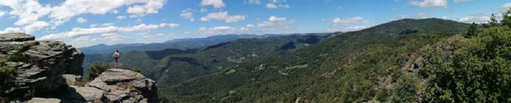 Rando sur la crête face au mont aigoual