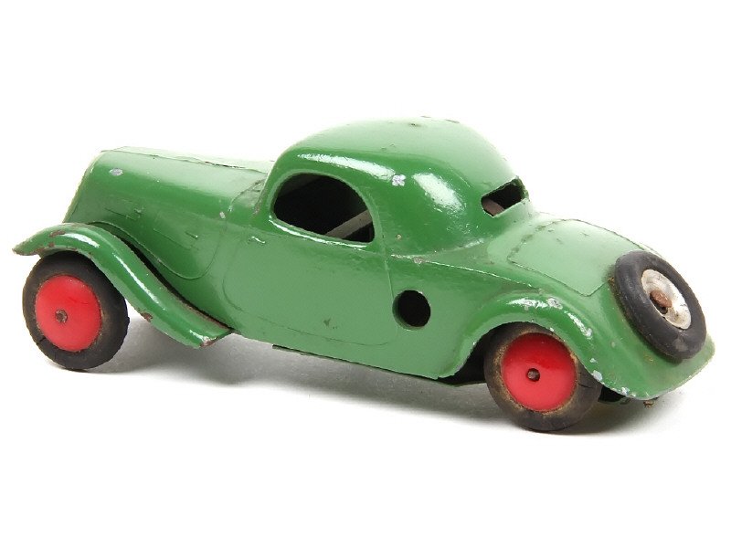 JRD France - Citroën Traction faux cabriolet 1934, long 12cm, en zamac moulé, châssis tôle et moteur à clef, vert - Rare -.jpg