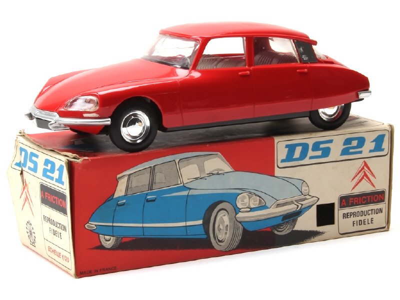 SLJ France -810-  Citroën DS 21, long 24cm,  moteur à friction,  rouge  - Rare -.jpg